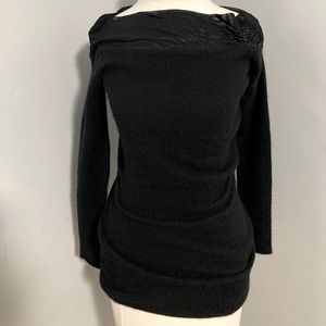 Off the shoulder cashmere sweater